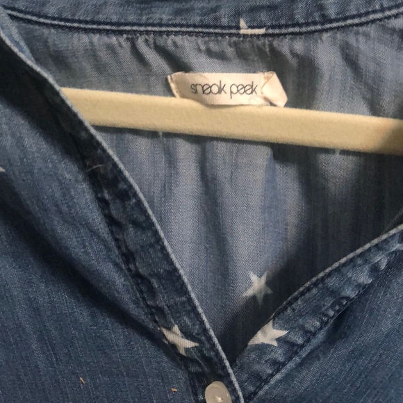 Chambray Star Button Up - Picture 4 of 5